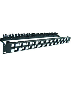 Dintek 24 Port Cat.6A UTP Snap-in Panel with Rear Cable Management