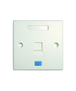 Dintek 1-Port Wall Plate with Shutter