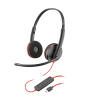 Poly Blackwire 3220 Stereo USB-C Headset + USB-CA Adapter